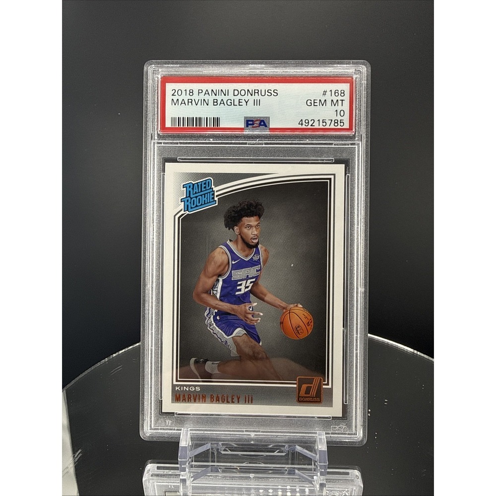 2018 Marvin Bagley III Panini Donruss #168 PSA 10 GEM MT Rookie Sacramento Kings
